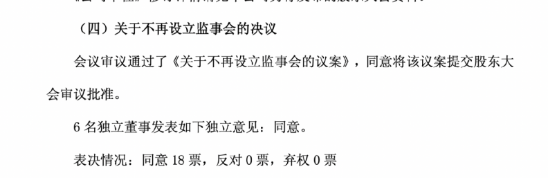 五大行集体公告，不再设立监事会！